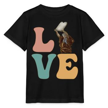 Moïse Juif Israélien 10 Commandements - T-shirt bio MINI CREATOR Stanley/Stella Enfant - noir - Devant - Mikhail (115cm)