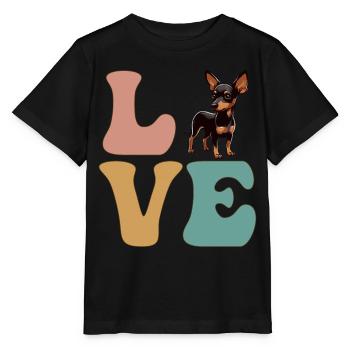 Zwergpinscher Hundeliebhaber - Stanley/Stella Kinder T-Shirt MINI CREATOR  - Schwarz - Vorne - Mikhail (115cm)