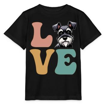 Zwergschnauzer Hundeliebhaber - Stanley/Stella Kinder T-Shirt MINI CREATOR  - Schwarz - Vorne - Mikhail (115cm)