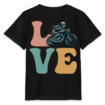 Motorradfahren Motorradfahrer Motorradskelett - Stanley/Stella Kinder T-Shirt MINI CREATOR  - Schwarz - Vorne - Mikhail (115cm)