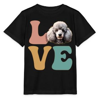 Pudelhund-Liebhaber - Stanley/Stella Kinder T-Shirt MINI CREATOR  - Schwarz - Vorne - Mikhail (115cm)