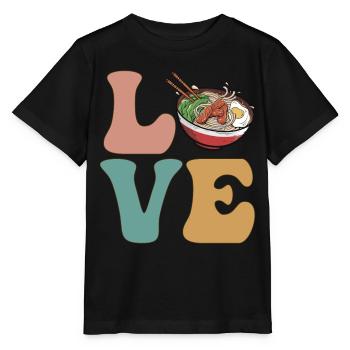 Ramen Japanische Nudeln Instant Lunch - Stanley/Stella Kinder T-Shirt MINI CREATOR  - Schwarz - Vorne - Mikhail (115cm)