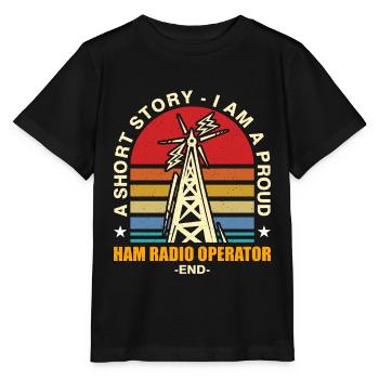 Ham Radio Operator A Short Story Radio Operator - Stanley/Stella Kinder T-Shirt MINI CREATOR  - Schwarz - Vorne - Mikhail (115cm)
