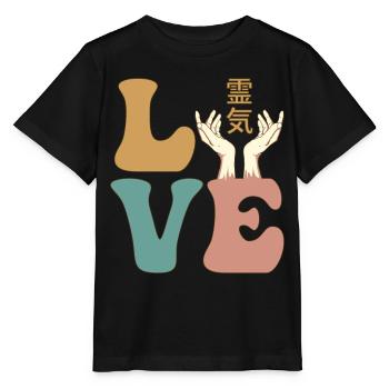 Reiki 霊気 Guérison guérisseuse - T-shirt bio MINI CREATOR Stanley/Stella Enfant - noir - Devant - Mikhail (115cm)