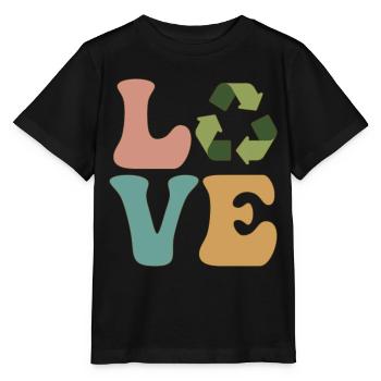 Recyclage, Recyclage, Jour de la Terre, Environnementaliste - T-shirt bio MINI CREATOR Stanley/Stella Enfant - noir - Devant - Mikhail (115cm)