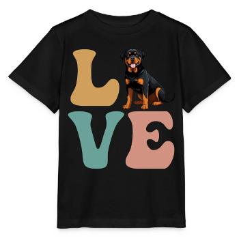 Rottweiler Hundeliebhaber - Stanley/Stella Kinder T-Shirt MINI CREATOR  - Schwarz - Vorne - Mikhail (115cm)