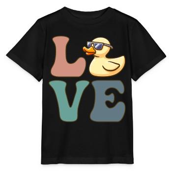Gummiente Entchen Entchen Entchen - Stanley/Stella Kinder T-Shirt MINI CREATOR  - Schwarz - Vorne - Mikhail (115cm)