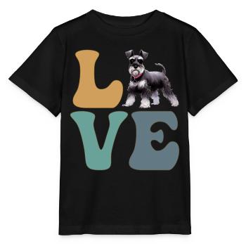 Schnauzer Hundeliebhaber - Stanley/Stella Kinder T-Shirt MINI CREATOR  - Schwarz - Vorne - Mikhail (115cm)