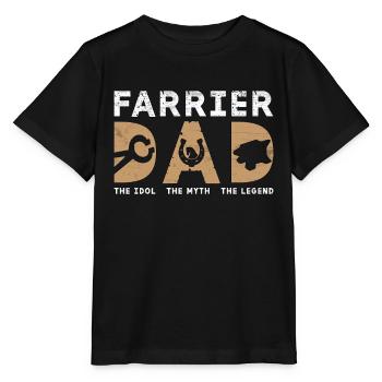 Farrier Dad The Idol The Myth The Metalworker - Stanley/Stella Kinder T-Shirt MINI CREATOR  - Schwarz - Vorne - Mikhail (115cm)