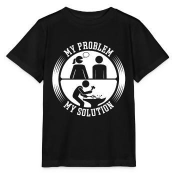 Forgeron Mon problème Ma solution Pictogramme Papa - T-shirt bio MINI CREATOR Stanley/Stella Enfant - noir - Devant - Mikhail (115cm)