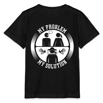 Apiculteur Mon problème Mon pictogramme Maman Apiculture - T-shirt bio MINI CREATOR Stanley/Stella Enfant - noir - Devant - Mikhail (115cm)