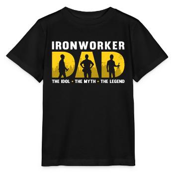 Papa ferronnier L’idole Le mythe Le métallurgiste - T-shirt bio MINI CREATOR Stanley/Stella Enfant - noir - Devant - Mikhail (115cm)