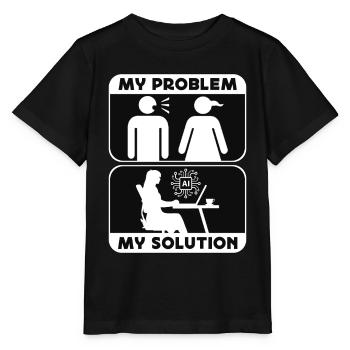Artificial Intelligence My Problem Pictogram Mom - Stanley/Stella MINI CREATOR Kids’ T-Shirt - black - Front - Mikhail (115cm)