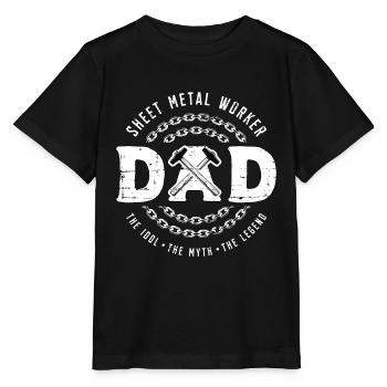 Sheet Metal Worker Dad The Idol The Metalworking - Stanley/Stella MINI CREATOR Kids’ T-Shirt - black - Front - Mikhail (115cm)