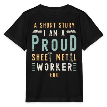 Sheet Metal Worker A Short Story I Am Metal Worker - Stanley/Stella MINI CREATOR Kids’ T-Shirt - black - Front - Mikhail (115cm)
