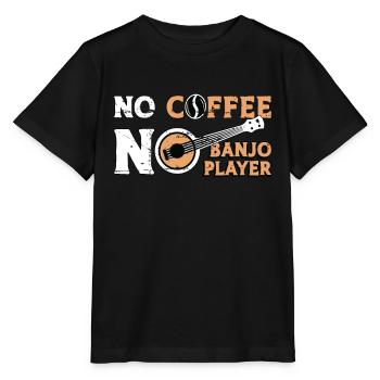 Joueur de banjo Pas de café Pas de musique folklorique Amateur de café - T-shirt bio MINI CREATOR Stanley/Stella Enfant - noir - Devant - Mikhail (115cm)