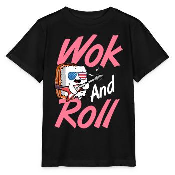 Stir Fry Noodles Chinese Cooking - Stanley/Stella MINI CREATOR Kids’ T-Shirt - black - Front - Mikhail (115cm)