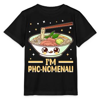 Soupe de nouilles vietnamienne Cuisine asiatique - T-shirt bio MINI CREATOR Stanley/Stella Enfant - noir - Devant - Mikhail (115cm)