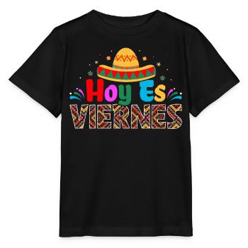 Hispanique Latino-Américain Mexicain - T-shirt bio MINI CREATOR Stanley/Stella Enfant - noir - Devant - Mikhail (115cm)