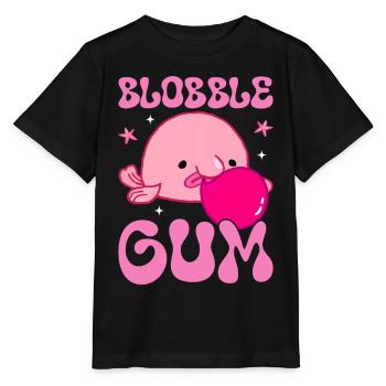 Drôle Blobfish Bubble Gum Créature De La Mer - T-shirt bio MINI CREATOR Stanley/Stella Enfant - noir - Devant - Mikhail (115cm)