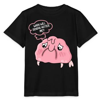 Funny Blobfish Sea Creature - Stanley/Stella MINI CREATOR Kids’ T-Shirt - black - Front - Mikhail (115cm)