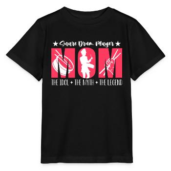 Joueur de caisse claire maman l’idole la fanfare - T-shirt bio MINI CREATOR Stanley/Stella Enfant - noir - Devant - Mikhail (115cm)