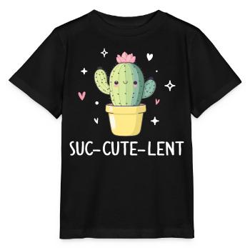 Drôle de cactus succulent - T-shirt bio MINI CREATOR Stanley/Stella Enfant - noir - Devant - Mikhail (115cm)