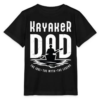 Kayakiste Papa L’Idole Le Mythe La Légende Kayak - T-shirt bio MINI CREATOR Stanley/Stella Enfant - noir - Devant - Mikhail (115cm)