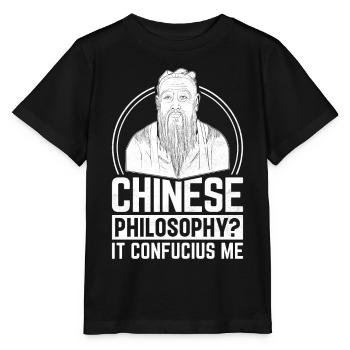 Theory Chinese Philosophers - Stanley/Stella MINI CREATOR Kids’ T-Shirt - black - Front - Mikhail (115cm)