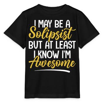 Lustige Philosophie Theorie Solipsismus - Stanley/Stella Kinder T-Shirt MINI CREATOR  - Schwarz - Vorne - Mikhail (115cm)