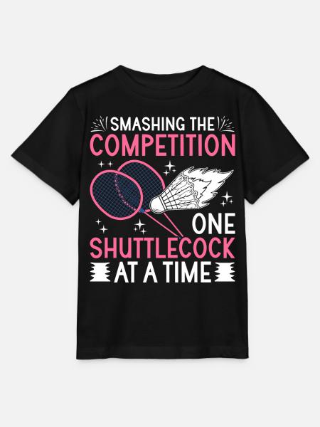 Badminton Spieler Federball - Stanley/Stella Kinder T-Shirt MINI CREATOR - Schwarz