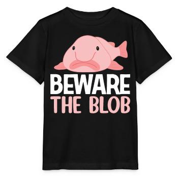 Funny Blobfish Sea Creature - Stanley/Stella MINI CREATOR Kids’ T-Shirt - black - Front - Mikhail (115cm)