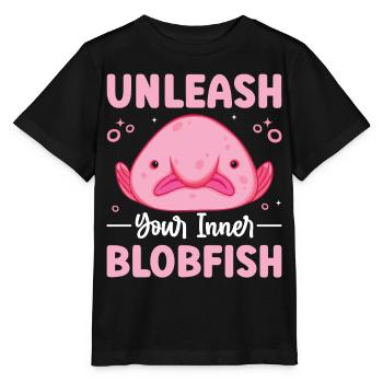 Funny sea creature - Stanley/Stella MINI CREATOR Kids’ T-Shirt - black - Front - Mikhail (115cm)