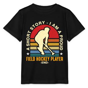 Field Hockey Player A Short Story I Am Ice Hockey - Stanley/Stella MINI CREATOR Kids’ T-Shirt - black - Front - Mikhail (115cm)