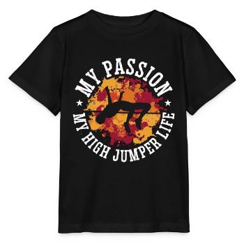 Saut en hauteur Ma passion Mon saut en hauteur Saut à la perche - T-shirt bio MINI CREATOR Stanley/Stella Enfant - noir - Devant - Mikhail (115cm)
