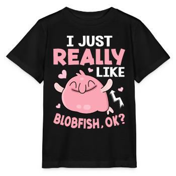 Funny sea creature - Stanley/Stella MINI CREATOR Kids’ T-Shirt - black - Front - Mikhail (115cm)