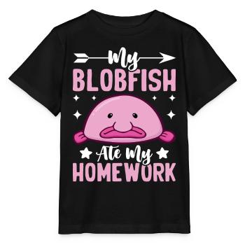 Funny sea creature - Stanley/Stella MINI CREATOR Kids’ T-Shirt - black - Front - Mikhail (115cm)