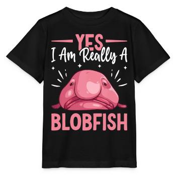 Funny sea creature - Stanley/Stella MINI CREATOR Kids’ T-Shirt - black - Front - Mikhail (115cm)