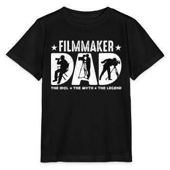 Cinéaste Papa L’idole Le mythe Le réalisateur - T-shirt bio MINI CREATOR Stanley/Stella Enfant - noir - Devant - Mikhail (115cm)