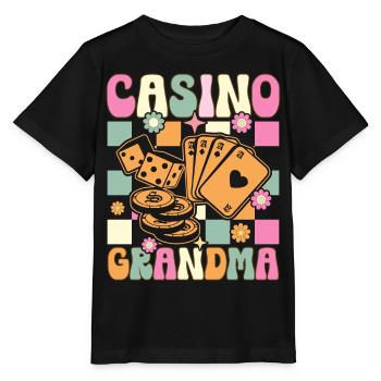 Groovy Slot Machine Casino Liebhaber Glücksspiel - Stanley/Stella Kinder T-Shirt MINI CREATOR  - Schwarz - Vorne - Mikhail (115cm)