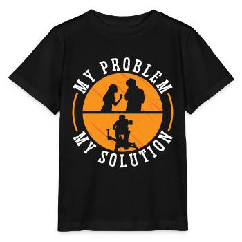 Cadreur Mon problème Mon pictogramme Papa Maman - T-shirt bio MINI CREATOR Stanley/Stella Enfant - noir - Devant - Mikhail (115cm)
