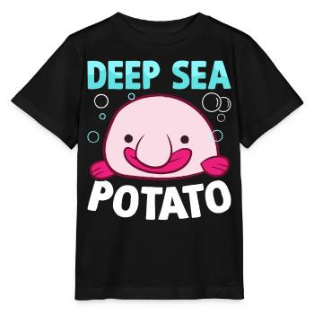 Funny Blobfish Sea Creature - Stanley/Stella MINI CREATOR Kids’ T-Shirt - black - Front - Mikhail (115cm)
