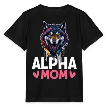 Loup Alpha Femelle - T-shirt bio MINI CREATOR Stanley/Stella Enfant - noir - Devant - Mikhail (115cm)
