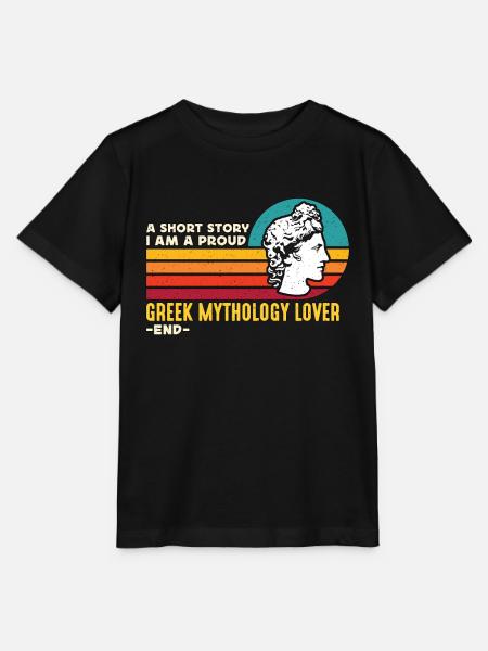 Greek Mythology Lover A Short Story Mythology Gods - Stanley/Stella MINI CREATOR Kids’ T-Shirt - black