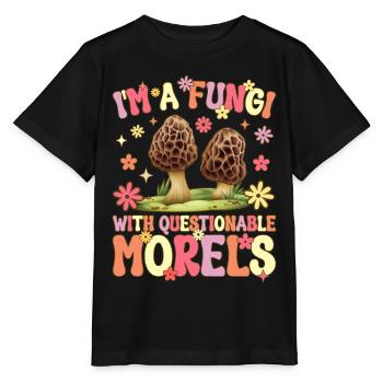Groovy Pilzjagd - Stanley/Stella Kinder T-Shirt MINI CREATOR  - Schwarz - Vorne - Mikhail (115cm)
