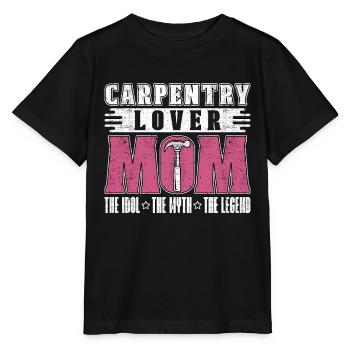 Carpentry Lover Mom The Idol The Woodworking Lover - Stanley/Stella MINI CREATOR Kids’ T-Shirt - black - Front - Mikhail (115cm)