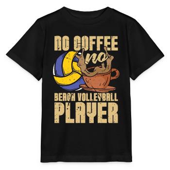 Beach-volley Pas de café Beachball Amateur de café - T-shirt bio MINI CREATOR Stanley/Stella Enfant - noir - Devant - Mikhail (115cm)