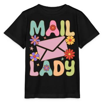 Postdienst weibliche Postangestellte - Stanley/Stella Kinder T-Shirt MINI CREATOR  - Schwarz - Vorne - Mikhail (115cm)