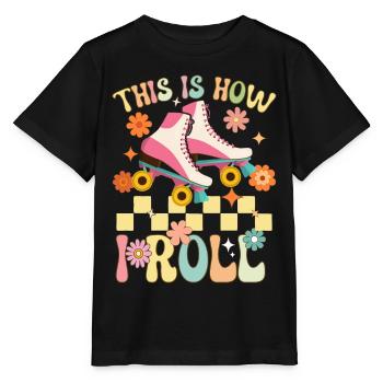 Groovy Patinage à roulettes Rollschuhfahrer - T-shirt bio MINI CREATOR Stanley/Stella Enfant - noir - Devant - Mikhail (115cm)
