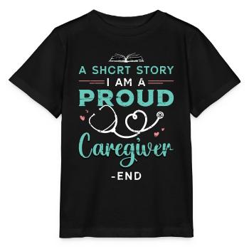 Soignant Une petite histoire Je suis un fier soignant - T-shirt bio MINI CREATOR Stanley/Stella Enfant - noir - Devant - Mikhail (115cm)